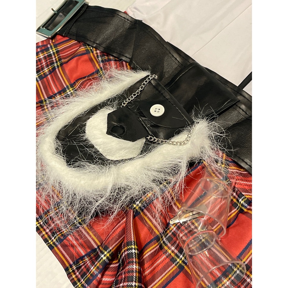 Spirit Sexy Scottie Costume Women Large Red Plaid Polyester Scottish Halloween - Picture 6 of 9